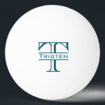 Balle De Ping Pong Cadeau Monogramme<br><div class="desc">Cette conception a été créée par art numérique. Elle peut être personnalisée en choisissant l'option customiser plus loin. Contactez-moi à l'adresse colorflowcreations@gmail.com si vous souhaitez que ce design soit disponible sur un autre produit. Achetez ma peinture acrylique abstraite originale à vendre à www.etsy.com/shop/colorflowart. Voir d'autres de mes créations ou suivez-moi...</div>