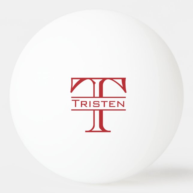 Balle De Ping Pong Cadeau Monogramme (Devant)