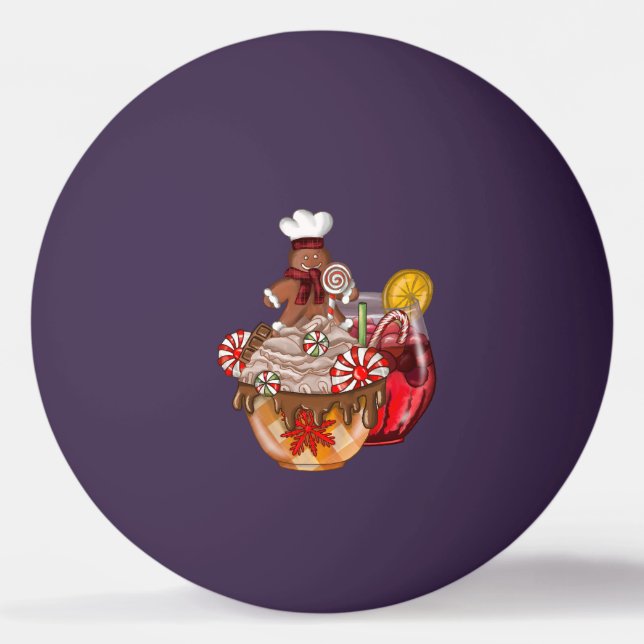 Balle De Ping Pong Café Christmas (Devant)