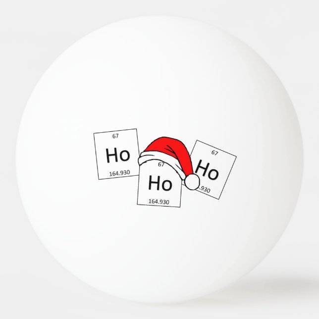 Balle De Ping Pong Calembour de Noël d'élément de chimie de holmium (Dos)