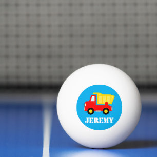 Balle De Ping Pong Camion à benne basculante rouge jouet mignon perso