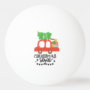 Balle De Ping Pong Camion rouge avec sapin de Noël pour joueur de pin