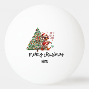 Balle De Ping Pong Canard Père Noël avec arbre de Noël