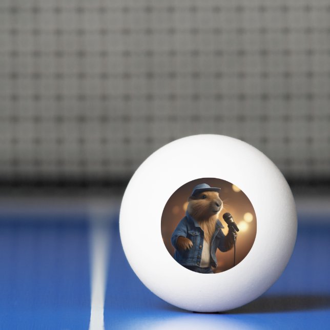 Balle De Ping Pong "Capybara Cowboy : Serenading the Wild West" (Filet)