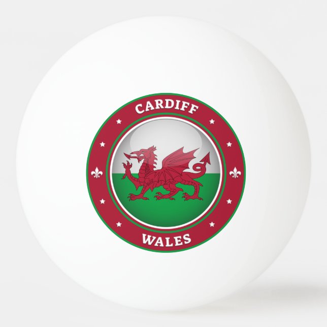 Balle De Ping Pong Cardiff Wales (Devant)