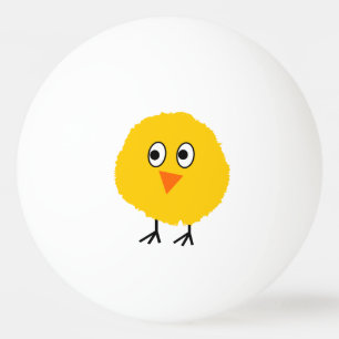 Balle De Ping Pong Caricature au poulet mignon