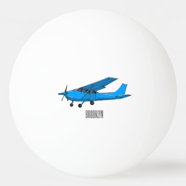 Balle De Ping Pong Caricature d'avion à voilure fixe (Devant)