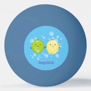 Balle De Ping Pong Caricature de chaux de citron joyeux