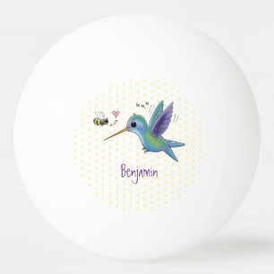 Balle De Ping Pong Caricature de colibri d'abeille mignonne