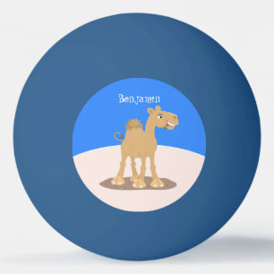 Balle De Ping Pong Caricature de dromadaire joyeux et souriant