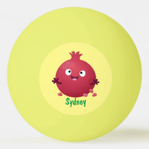 Balle De Ping Pong Caricature de fruits à la grenade joyeux