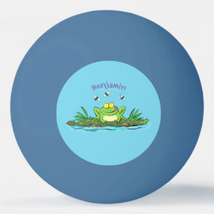 Balle De Ping Pong Caricature de grenouille vert mignon