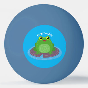 Balle De Ping Pong Caricature de grenouille verte mignonne