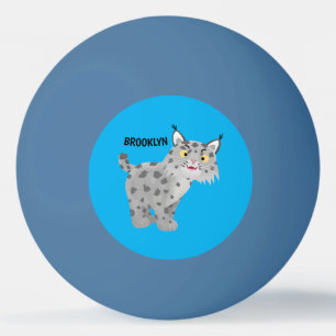 Balle De Ping Pong Caricature de lynx de lynx de lynx