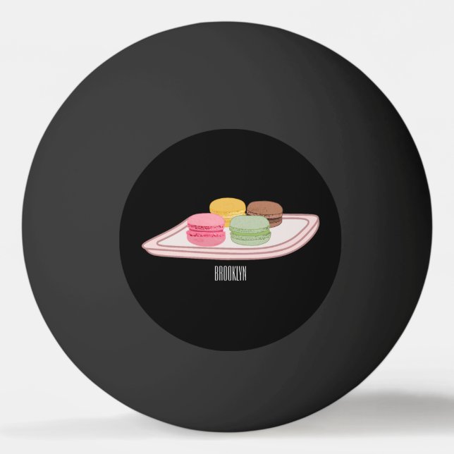 Balle De Ping Pong Caricature de Macaron (Devant)