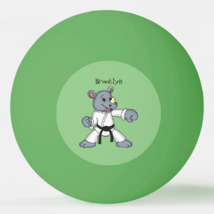 Balle De Ping Pong Caricature de rhino kung fu