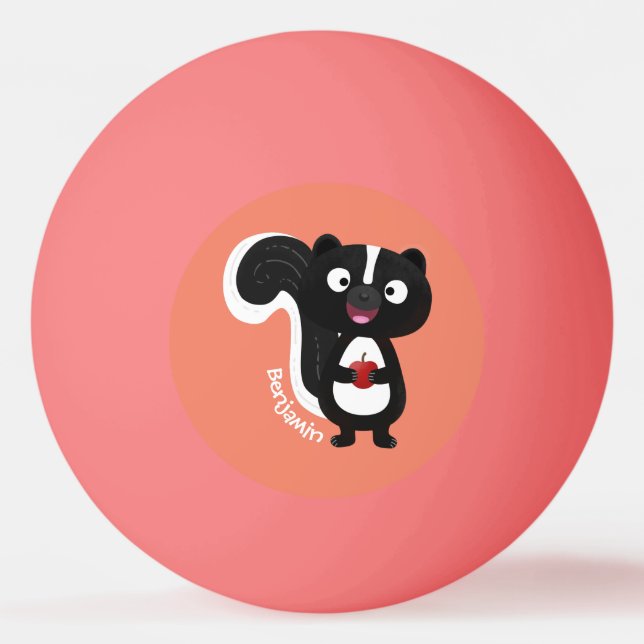 Balle De Ping Pong Caricature de skunk jote happy (Devant)