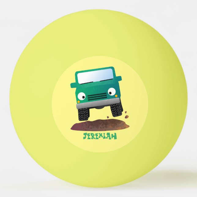 Balle De Ping Pong Caricature de voiture 4 X4 hors route (Devant)