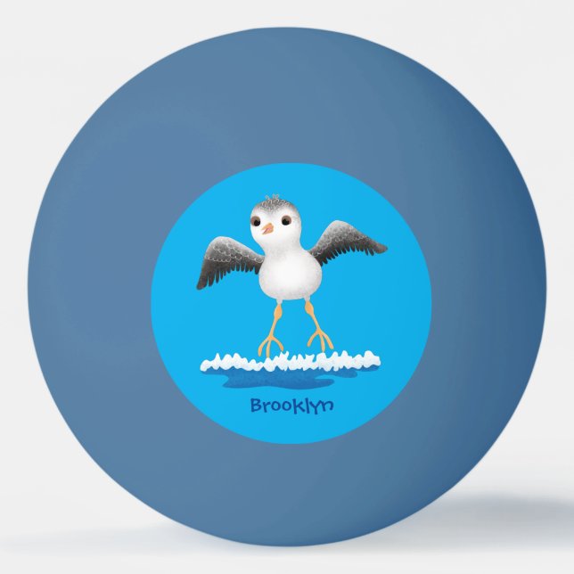 Balle De Ping Pong Caricature en bécasseau mignon (Devant)