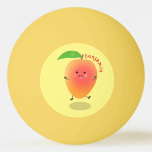 Balle De Ping Pong Caricature jaune mangue mignonne