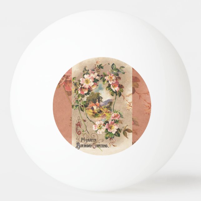 Balle De Ping Pong Carte d'anniversaire vintage (Devant)