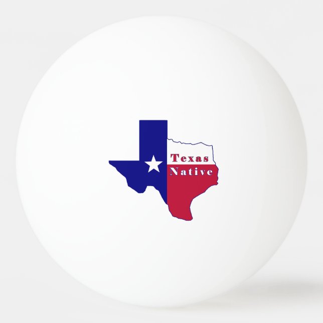 Balle De Ping Pong Carte des drapeaux autochtones du Texas (Devant)