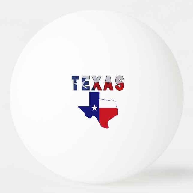 Balle De Ping Pong Carte des drapeaux avec le Texas (Devant)