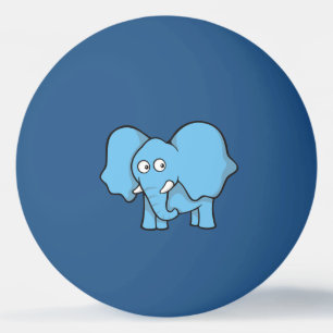 Balle De Ping Pong Carton bleu éléphant