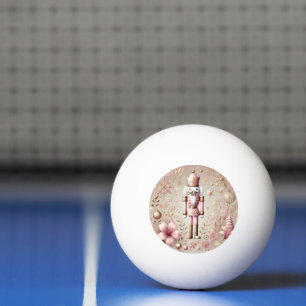 Balle De Ping Pong Casse-noisette élégant rose et or pastel Fantaisis