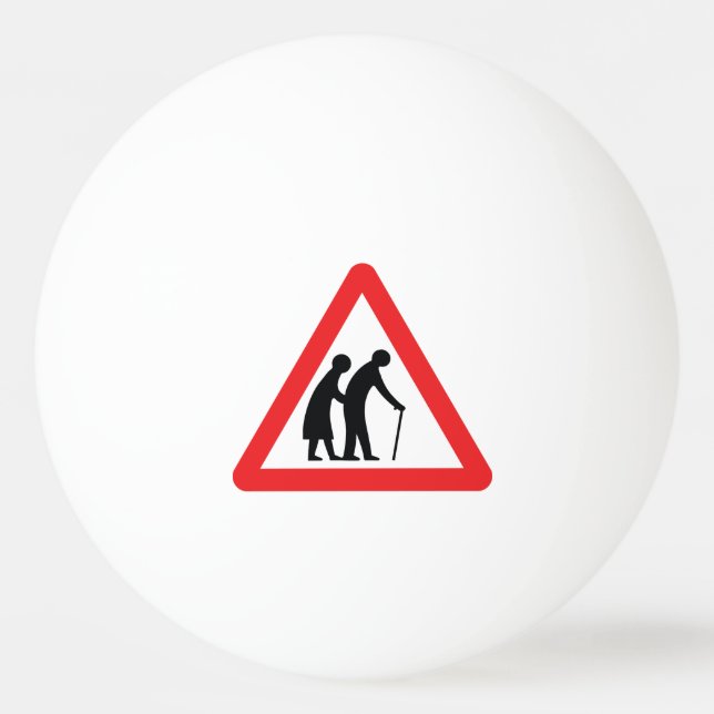 Balle De Ping Pong CAUTION Personnes ÂGÉES - VOYAGE UK (Devant)