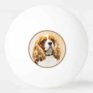 Balle De Ping Pong Cavalier King Charles Spaniel Peinture originale