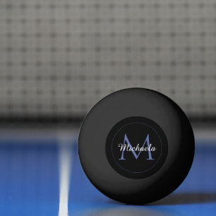 Balle De Ping Pong Cercle minimal moderne nom initial monogramme mode