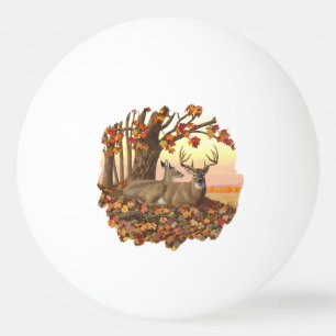 Balle De Ping Pong Cerf blanc en automne Nouvelle-Angleterre Couleurs