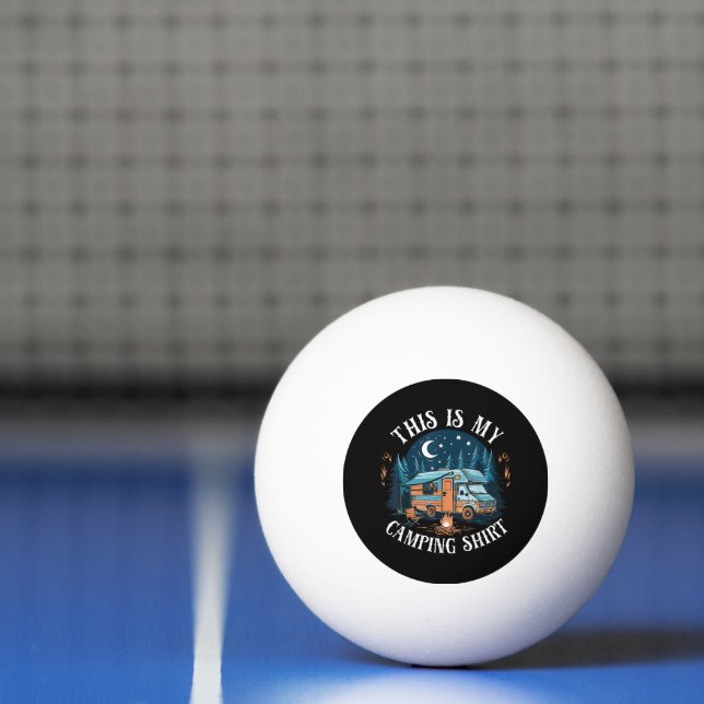 Balle De Ping Pong C'est Mon Camping Randonnée Drôle Camper (Filet)