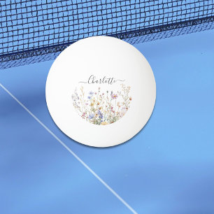 Balle De Ping Pong Champ de fleurs sauvages rustique joli aquarelle m