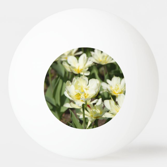 Balle De Ping Pong Champ de tulipes blanches (Devant)