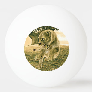 Balle De Ping Pong Chasse à la lionne