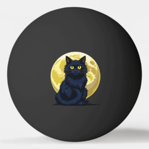 Balle De Ping Pong Chat noir en colère