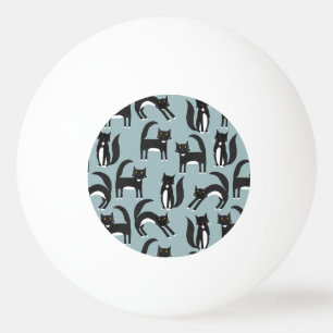 Balle De Ping Pong Chats Tuxedo noirs et blancs