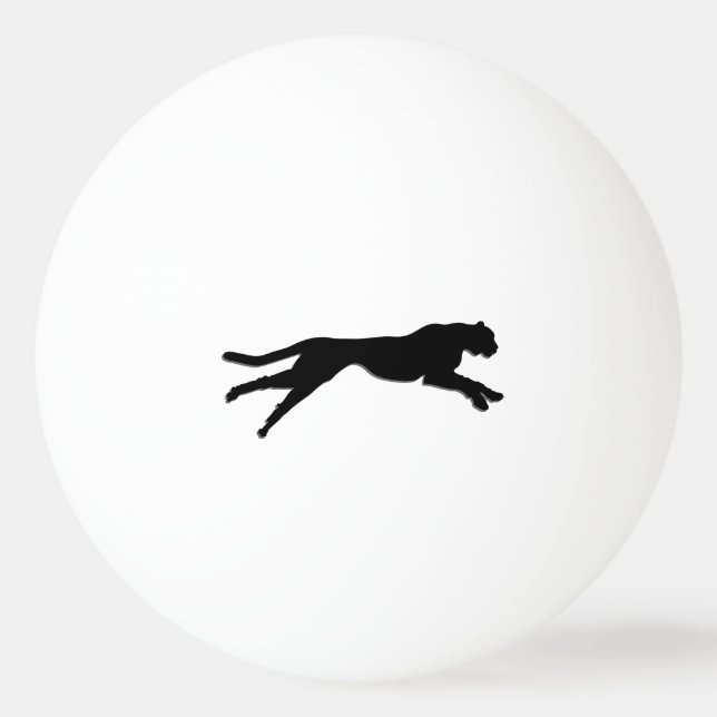 Balle De Ping Pong Cheetah d'art graphique noir (Dos)