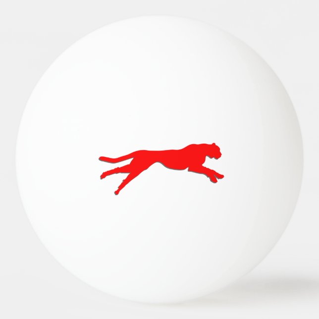 Balle De Ping Pong Cheetah d'art graphique rouge (Dos)