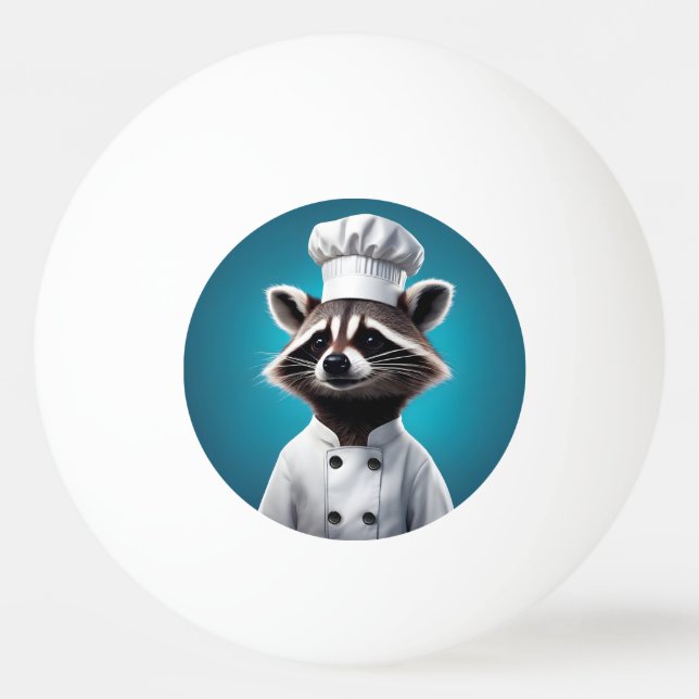 Balle De Ping Pong Chef Raccoon (Devant)
