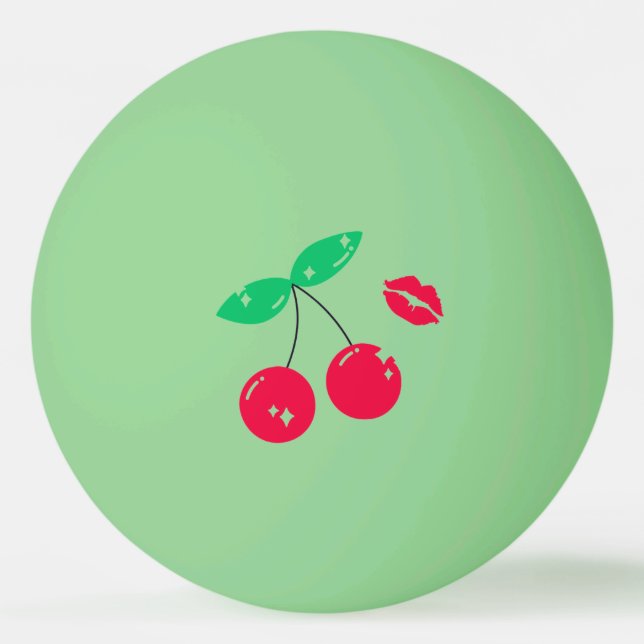 Balle De Ping Pong cherry kiss brillo (Devant)