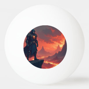 Balle De Ping Pong Chevalier noir de flamme