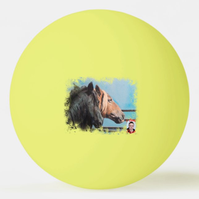 Balle De Ping Pong Chevaux/Cabalos/Horses (Devant)