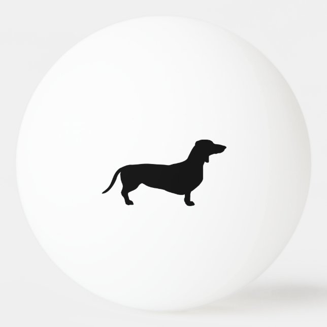Balle De Ping Pong Cheveux courts Dachshund - Silhouette 1 (Devant)