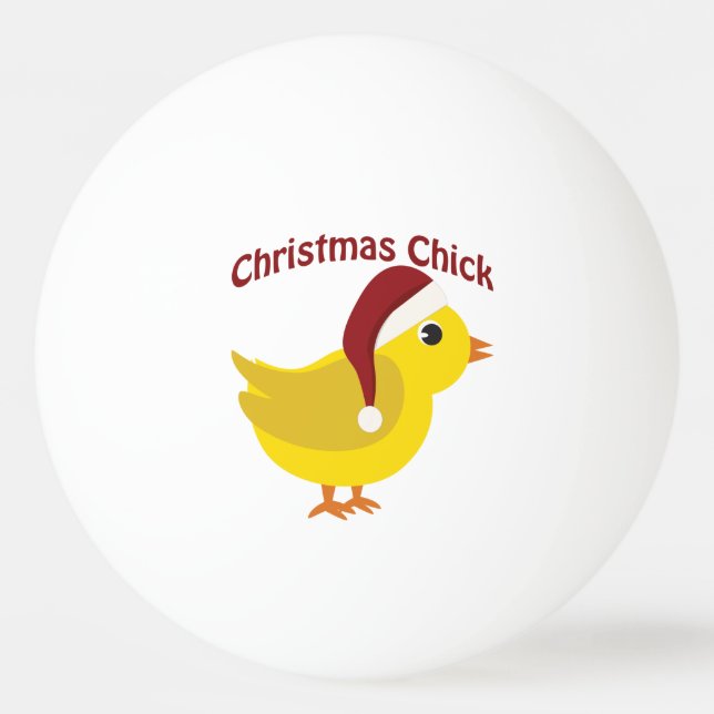 Balle De Ping Pong Chick de Noël (Devant)