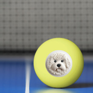 Balle De Ping Pong Chien Bichon Frise Inspiré 3D