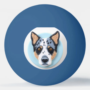 Balle De Ping Pong Chien Blue Heeler Inspiré 3D