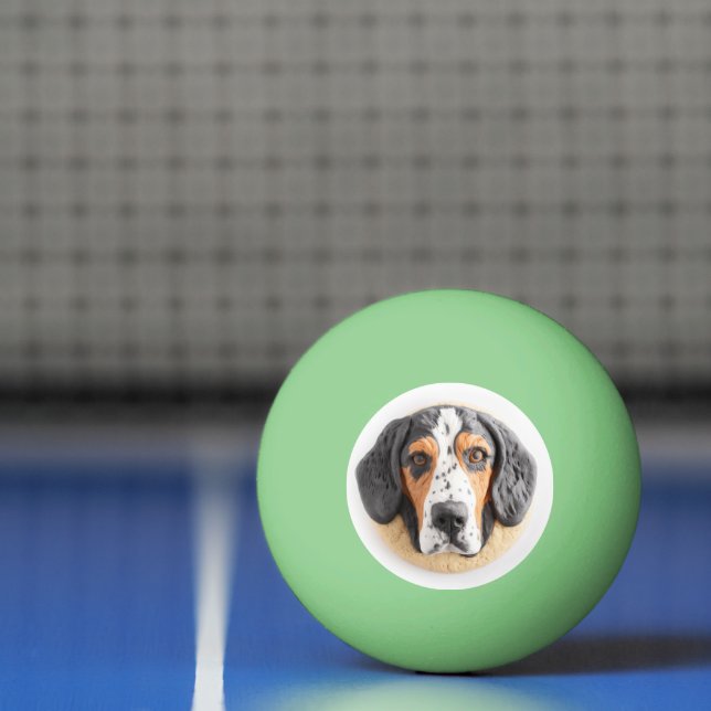 Balle De Ping Pong Chien Bluetick Coonhound Inspiré 3D (Filet)